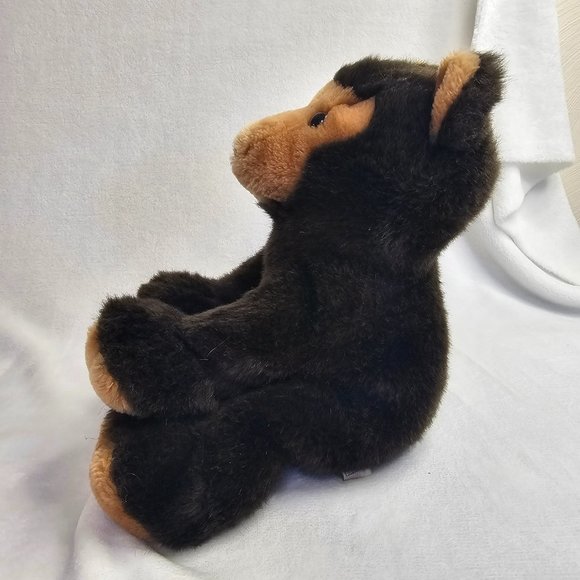 R. Dakin Brown Bear Plush Stuffed Animal Sitting Tan Face Vintage 1984 10" - Picture 5 of 9